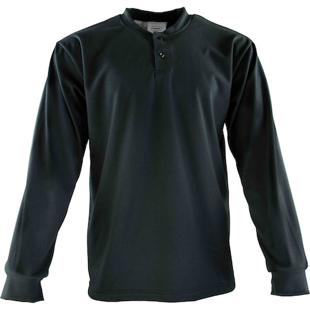 Ironwear Cat 2 Flame Resistant Long Sleeve Button-Up Cotton Shirt, Navy, X-Large 1212FR-N-XL