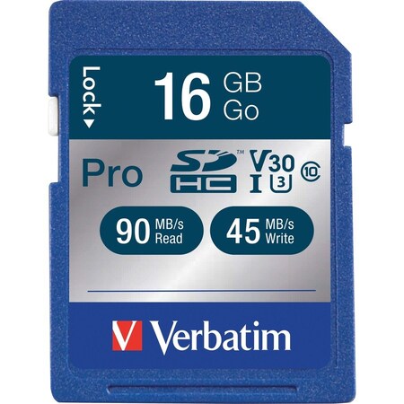 Verbatim PRO 600X SDHC UHS 1 16GB CLASS 10 98046