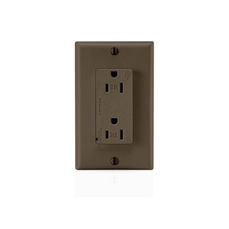 Leviton Surge Protector Receptacle, 15 Amp, 125 Volt, 5-15R NEMA, Brown T5280