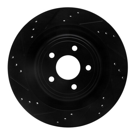 Dynamic Friction Co DFC Brake Rotor - Drilled and Slotted - Black 633-20018L