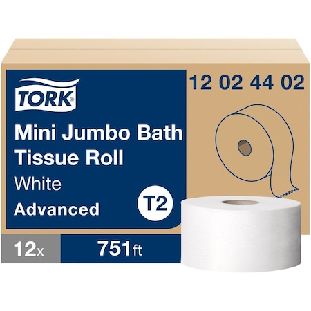Tork Jumbo Mini Toilet Paper, 12PK 12024402