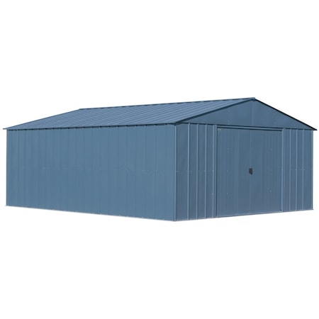 Arrow Classic 14 x 17 x 7 ft Blue Grey Steel Storage Shed CLG1417BG