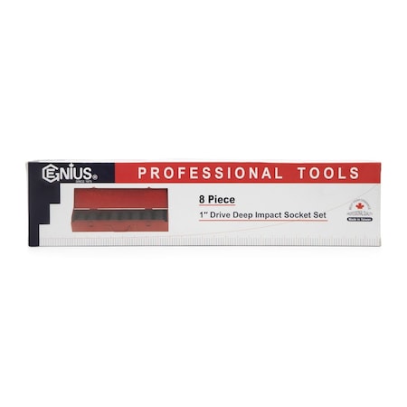Genius Tools 8 Piece SAE Deep Impact Socket Set CD-808SD