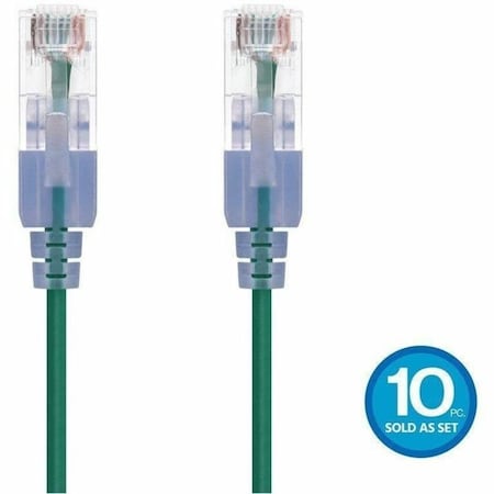 Monoprice SlimRun Cat6A Ethernet Patch Cable - Snagless RJ45_ UTP_ Pure Bare Cop 29462