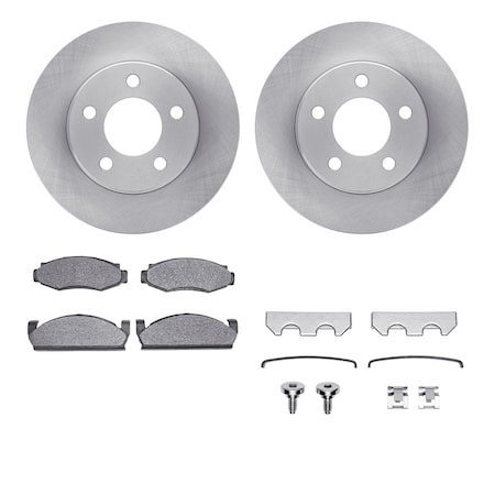 Dynamic Friction Co DFC Brake Rotor- Heavy Duty Brake Pad includes Hardware 6412-42049