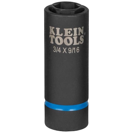 Klein Tools 2-in-1 Impact Socket, 6-Point, 3/4 and 9/16-Inch 66004