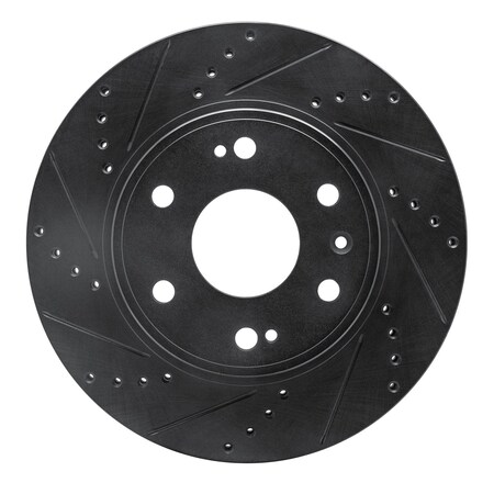 Dynamic Friction Co DFC Brake Rotor - Drilled and Slotted - Black 633-48091L