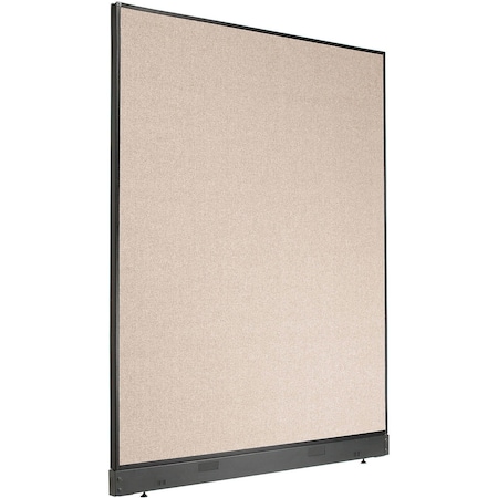 Global Industrial Interion Non-Electric Office Partition Panel with Raceway, 60-1/4"W x 100"H, Tan 695790NTN