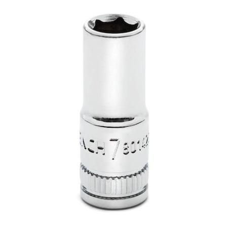 Gearwrench Mid Lenght Socket, 1/4Dr, 6Pt, 7mm, Metric 80142S-06