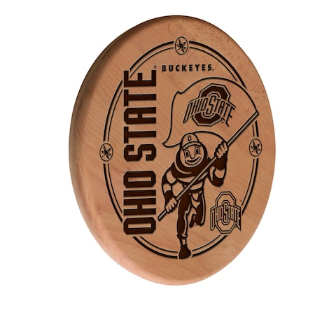 Holland Bar Stool Co Ohio State University 13" Laser Engraved Solid Wood Sign WSgnLNatOhioSt