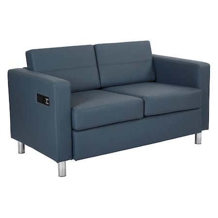 Office Star Products Atlantic Loveseat, Blue ATL52-R105