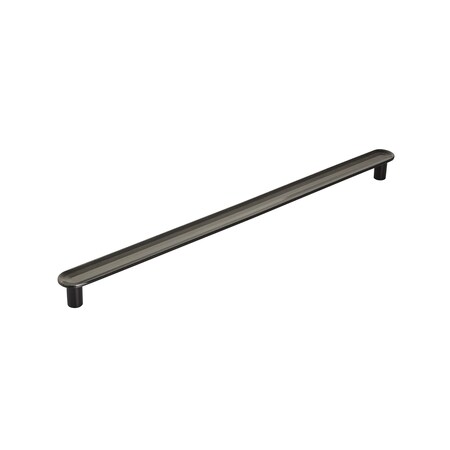 Amerock Concentric 10-1/16 in 256 mm Center-to-Center Gunmetal Cabinet Pull BP36834GM