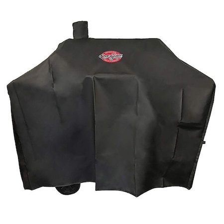 Char-Griller Grill Cover, 53 in W, 27 in D, 49 in H, Polyester, Black 2187