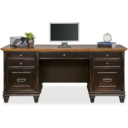 Hartford Credenza in Two Tone Distressed Black IMHF689