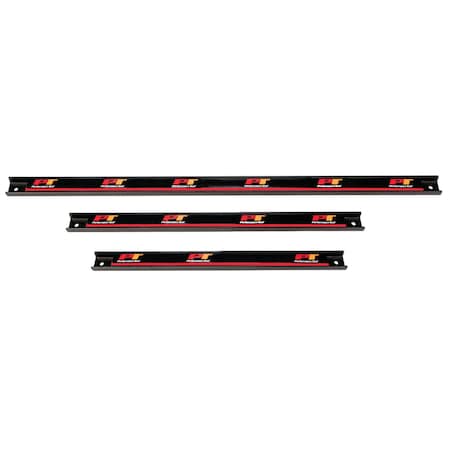 Performance Tool 3 pc. Magnetic Tool Organizer, 8 12 18 in. Magnetic Strips, Tool Holder W1286
