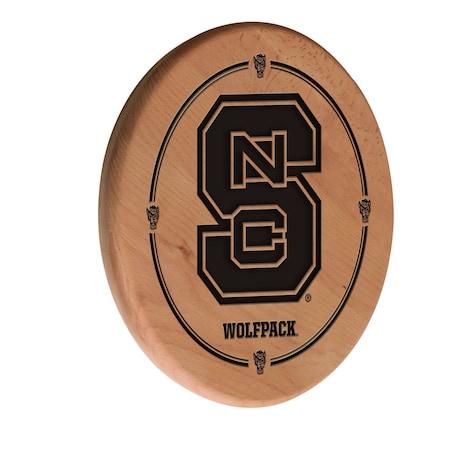 Holland Bar Stool Co North Carolina State University 13" Laser Engraved Solid Wood Sign WSgnLNatNCarSt