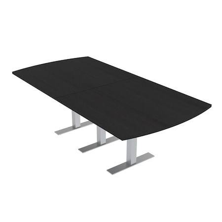 Skutchi Designs 8ft Arc Rectangle Conference Table With Power | Harmony Series | Person Meeting Room Table HAR-AREC-48X96-T-U999ST19-NA