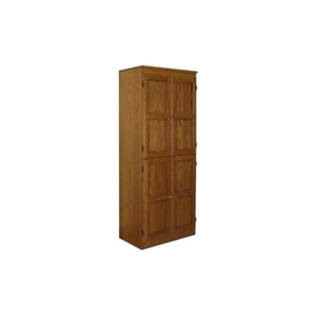 Concepts In Wood Multi-use Storage Cabinet- Dry Oak Finish 5 Shelves KT613B-3072-D