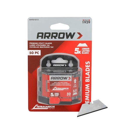 Arrow Fastener TetraCarbon Utility Blades (Tac), 50PK AHT01012