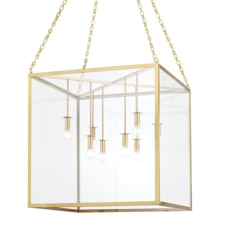 Hudson Valley Lighting Catskill 8 Light Lantern 24 In. Aged Brass 4124-AGB