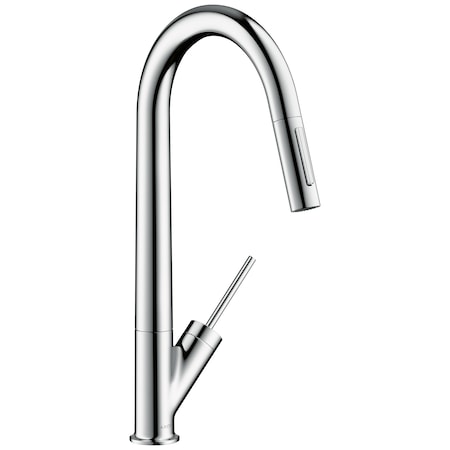Axor Starck HighArc Kitchen Faucet 2-Spray Pull-Down, 1.5 GPM in Chrome 12806001