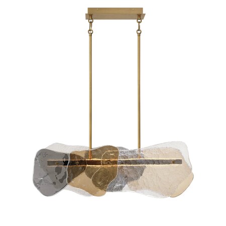 Euf Grotto, Chandelier, 39", Antique Brass, Mixed Glass 50462-025