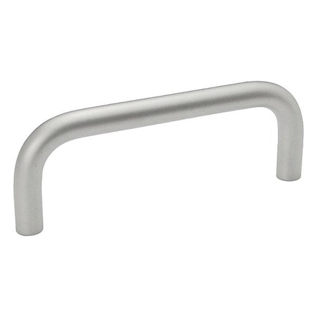 J.W. Winco Pull Handle, Silver, Stainless Steel 16W200BN0