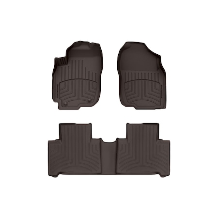 Weathertech Cocoa, Front and Rear FloorLiner HP 47510-1-3IM