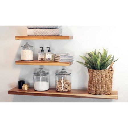 Centerpointe Acacia Wood Floating Shelves Set, 3-Piece 83209