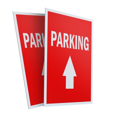 Signmission Parking With Up Arrow, Plastic Signs Only 24 Inch x 36 Inch, Corrugated Plastic, 2PK CSB-2436-2PACK-Parking With Up Arrow