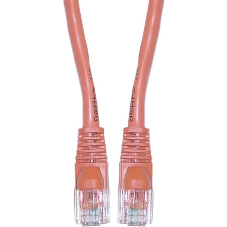 Cable Wholesale Cat5e Orange Copper Ethernet Crossover Cable, Snagless/Molded Boot, 5 foot 10X6-33305
