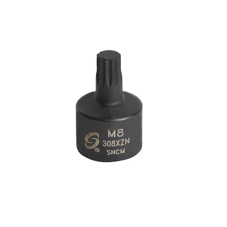 Sunex 3/8 in Drive M8 Stubby Triple Square Impact Socket 308XZN