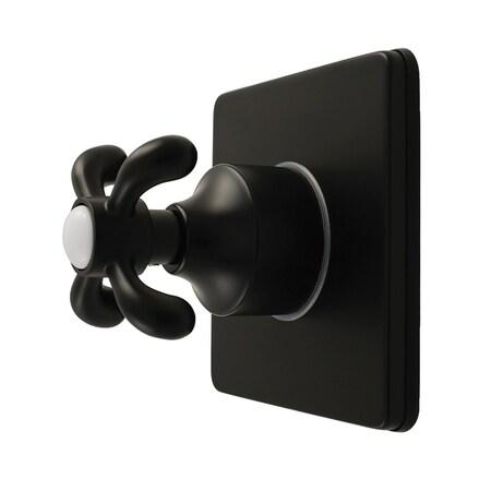 Kingston Brass Single-Handle Six-Way Diverter Valve with Square Trim Kit, Matte Black KS4040TX