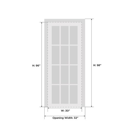 Sartodoors Modern Wood Interior Door with Hardware, Planum 0020 White Silk, Single Panel Frame Trims, Bathroom PLANUM0020ID-WS-3096