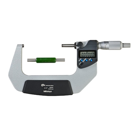 Mitutoyo Digimatic Outside Micrometer, I/M 3-4 In, .00005 In, NO, RS 293-343-32