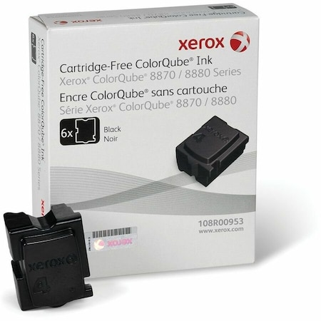 Xerox OEM SOLID INK STICK, 16,700 PAGE-YIELD, BLACK, 6PK 108R00953