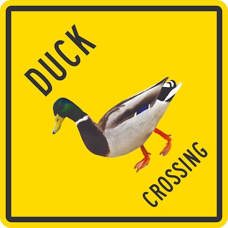 Lyle Duck Crossing (with Mallard Symbol), 10x10, Engineer Grade, White G-1034-EG_10x10