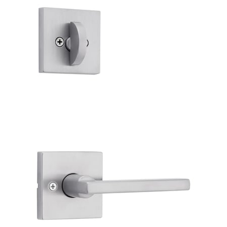 Kwikset Halifax Lever with Square Rose Interior Single Cylinder Handleset Trim for Both 800 and 687 966HFLSQT-26D.UNIV