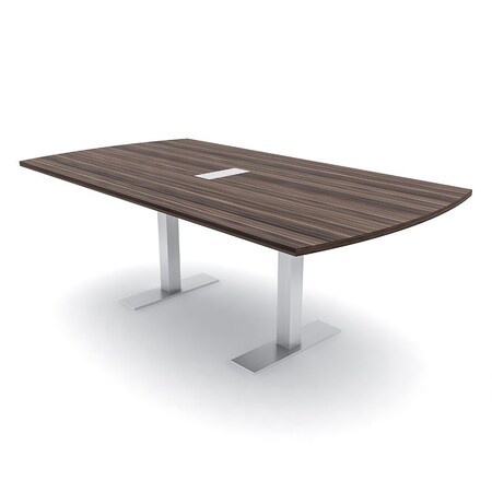 Skutchi Designs 6ft Conference Table W/ Power Unit | 6 Person Modular Arc Rectangle Meeting Table | Harmony Series HAR-AREC-48X72-T-H3041-ESIL