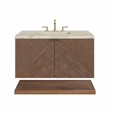 James Martin Vanities Marcello 36" Single Vanity, Chestnut, w/ 3 CM Tajnar Eclos Top D200-V36-CSN-3TJR