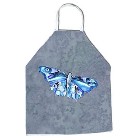 Carolines Treasures 27 H x 31 W in. Butterfly on Gray Apron 8856APRON