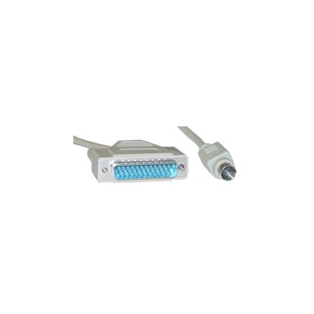 Cable Wholesale Apple Hayes Modem cable, MiniDin8 Male to DB25 Male, 8 Conductor, 6 foot 10M3-01106