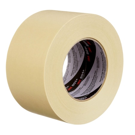 3M Painter's Tape, 72 mm W x 55 m L, 7.3 mil Thick, Tan, Rubber Adhesive, 12 PK 501+