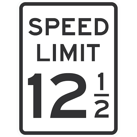 Lyle Speed Limit 12 1/2, 18x24, Non-Reflective, White G-10865-NA_18x24