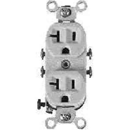 Eaton Wiring Devices Straight Blade Receptacle, 20 A, 3 Wire, Grounded 6325963