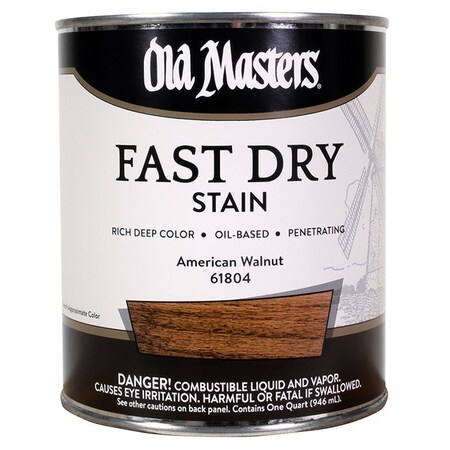 Fast Dry Stain Qt Old Masters American Walnut Interior Oil-Based Wood Stain 61804