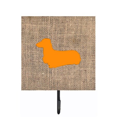 Carolines Treasures Dachshund Burlap And Orange Leash Or Key Holder BB1078-BL-OR-SH4