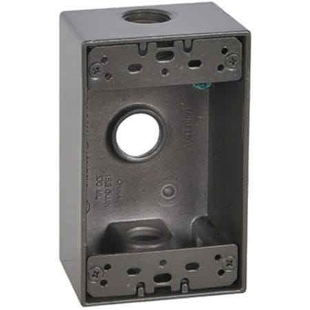 Evolve FSB50-3-BR 1 Gang Rectangular Outlet Box, Bronze EV878646