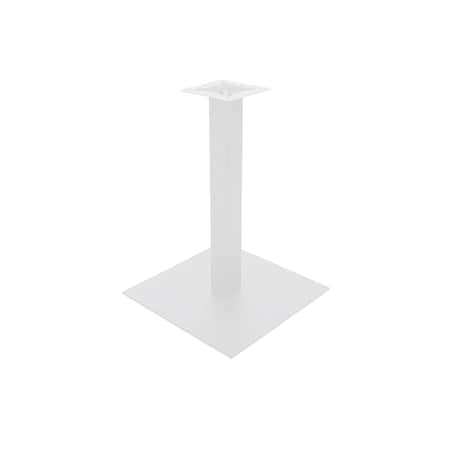 Bfm Seating Uptown - 20in Square Base - Dining Height - 3in Square Column - 11 7/8in Bolt-On Top Plate- White LP-20SQWH