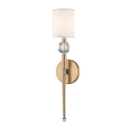 Hudson Valley Lighting Rockland 1 Light Wall Sconce 4.75 In. Aged Brass 8421-AGB